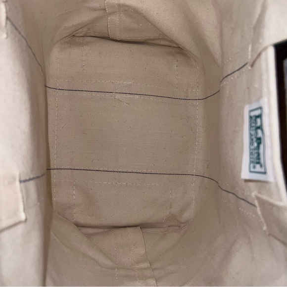 L.L. Bean Vintage 1980’s Boat and Tote Canvas Bag Medium Dark Green - Picture 6 of 12